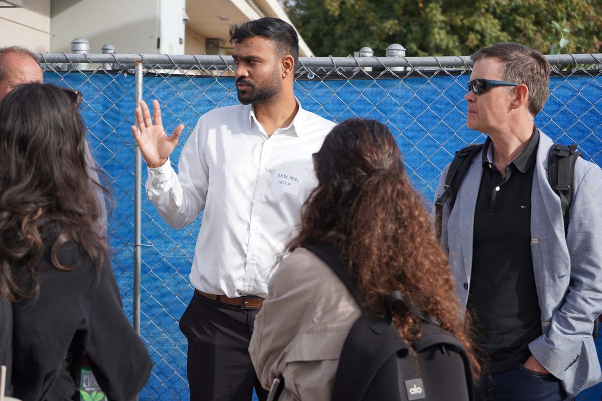 Students from USC attend a sustainability tour at CHC.