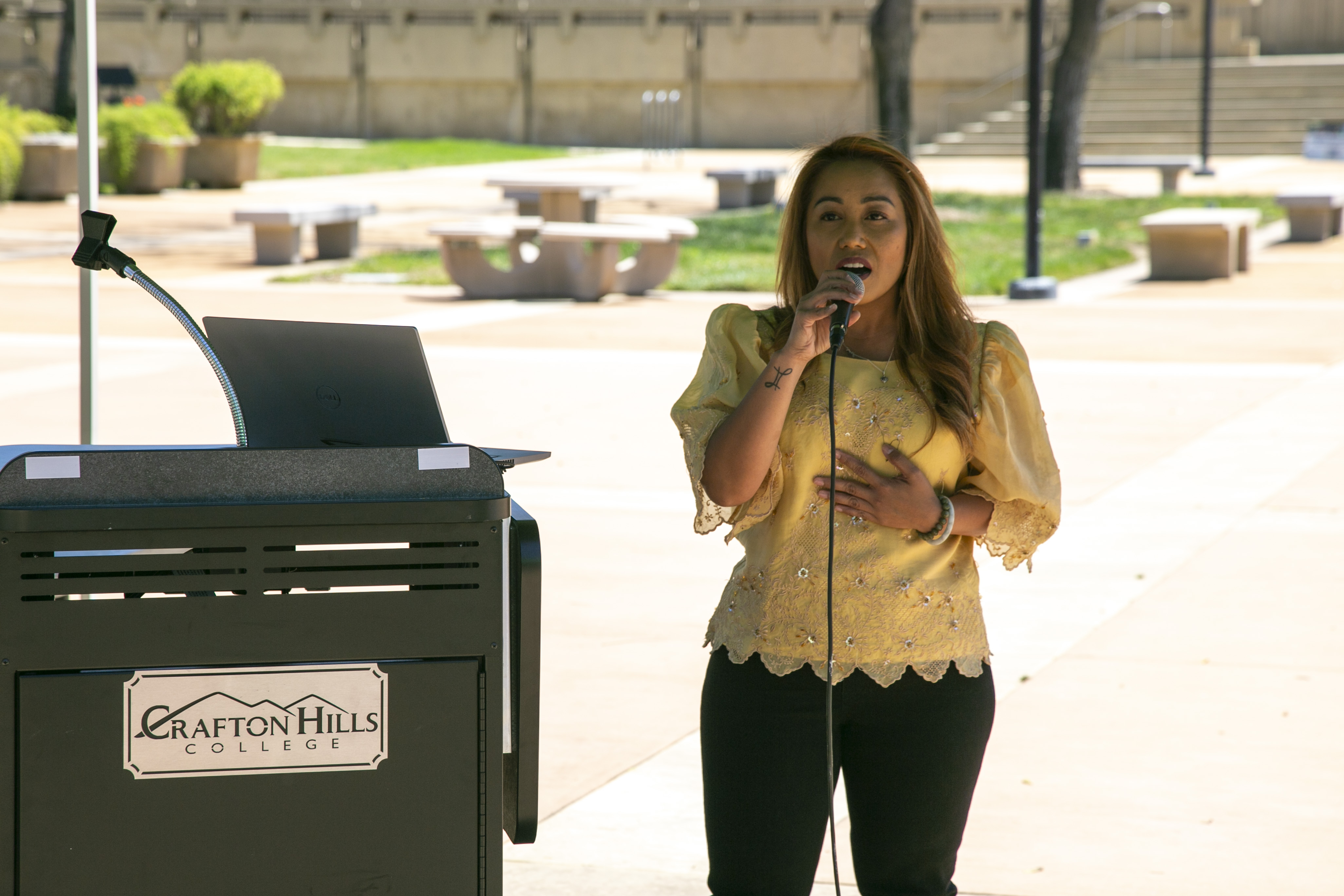Students, staff, and faculty attend API Heritage Month Closing Ceremony.
