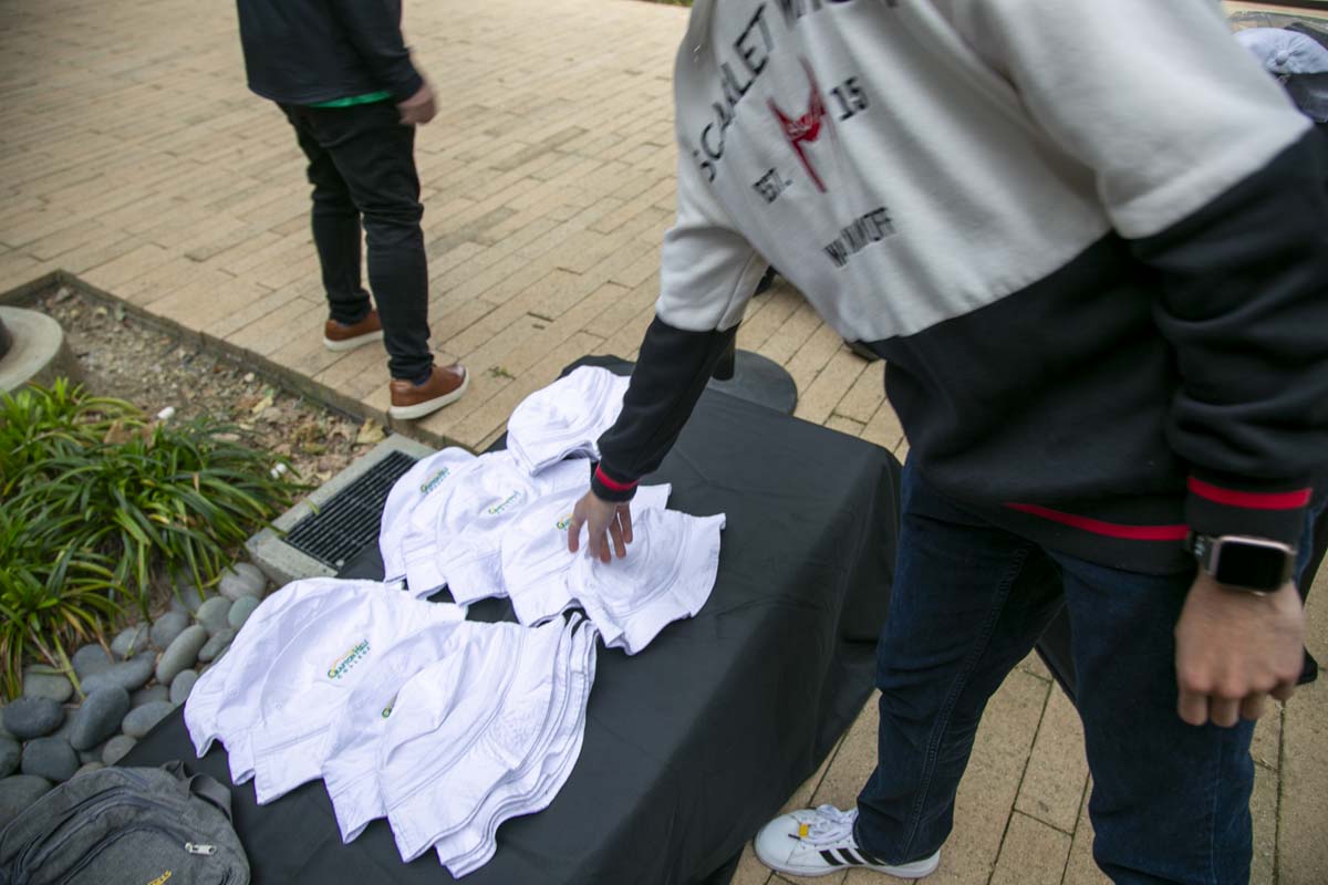 Students celebrate making deans list at event.