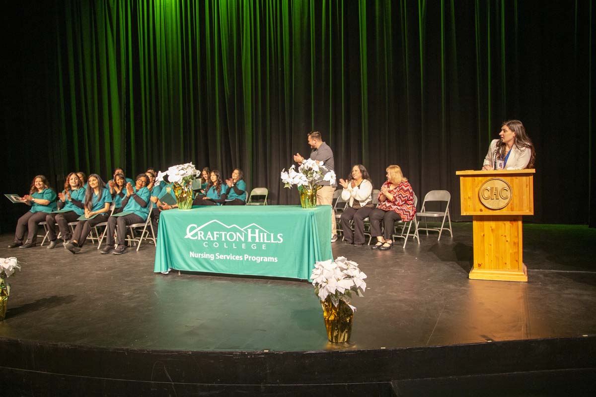 Nursing Services Pathway Graduation ceremony held at Crafton Hills College.