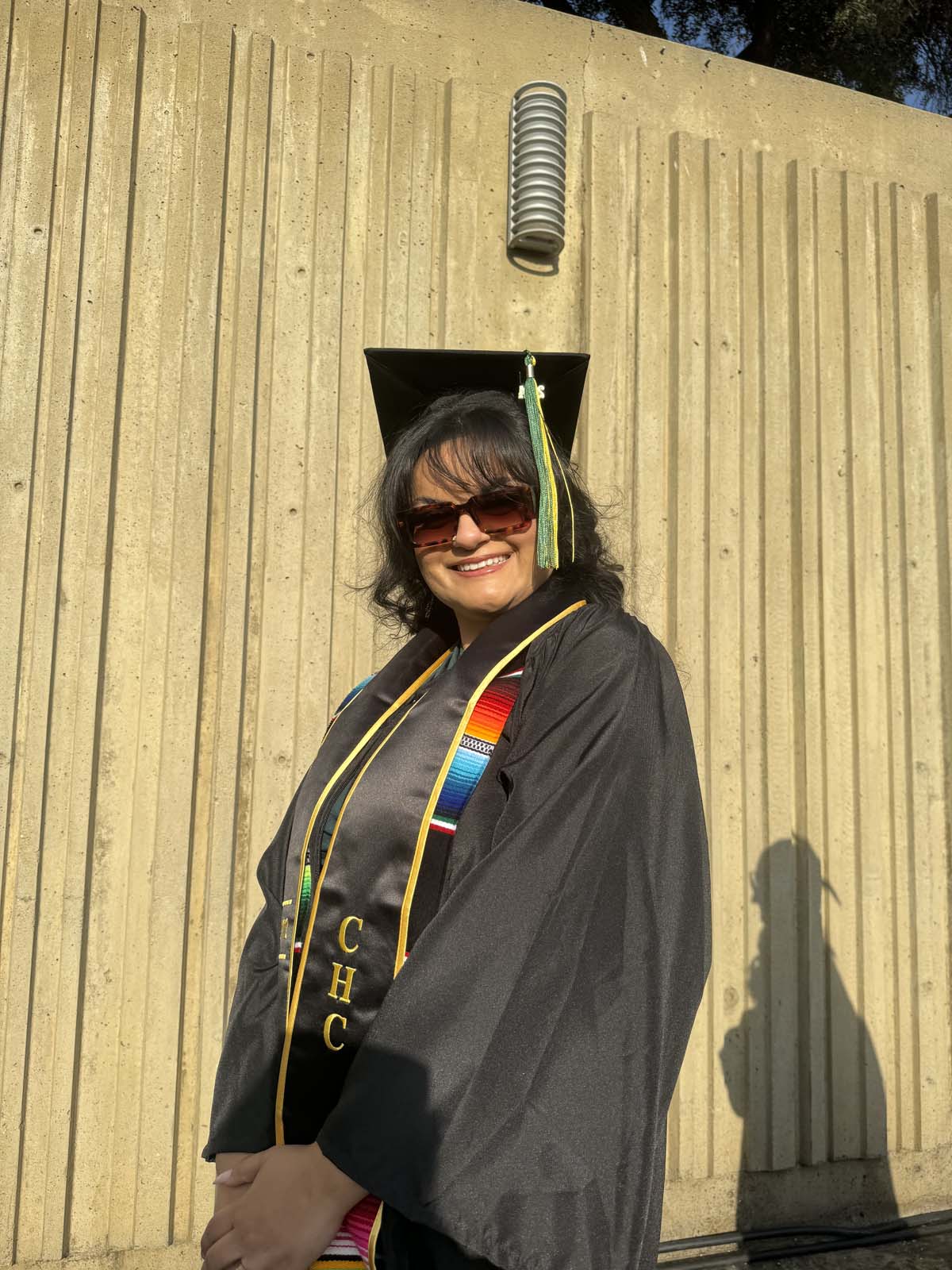 Graduates walk to stage at CHC's Commencement 2024.