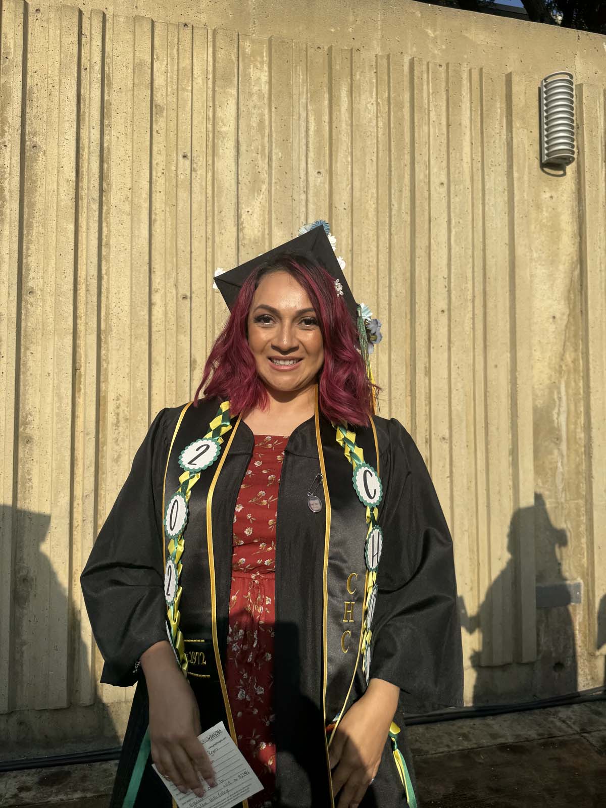 Graduates walk to stage at CHC's Commencement 2024.