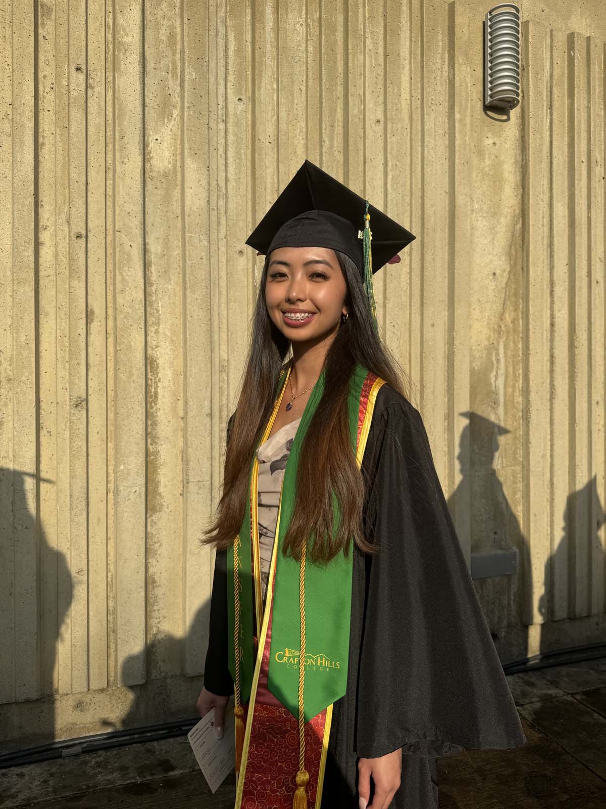 Graduates walk to stage at CHC's Commencement 2024.