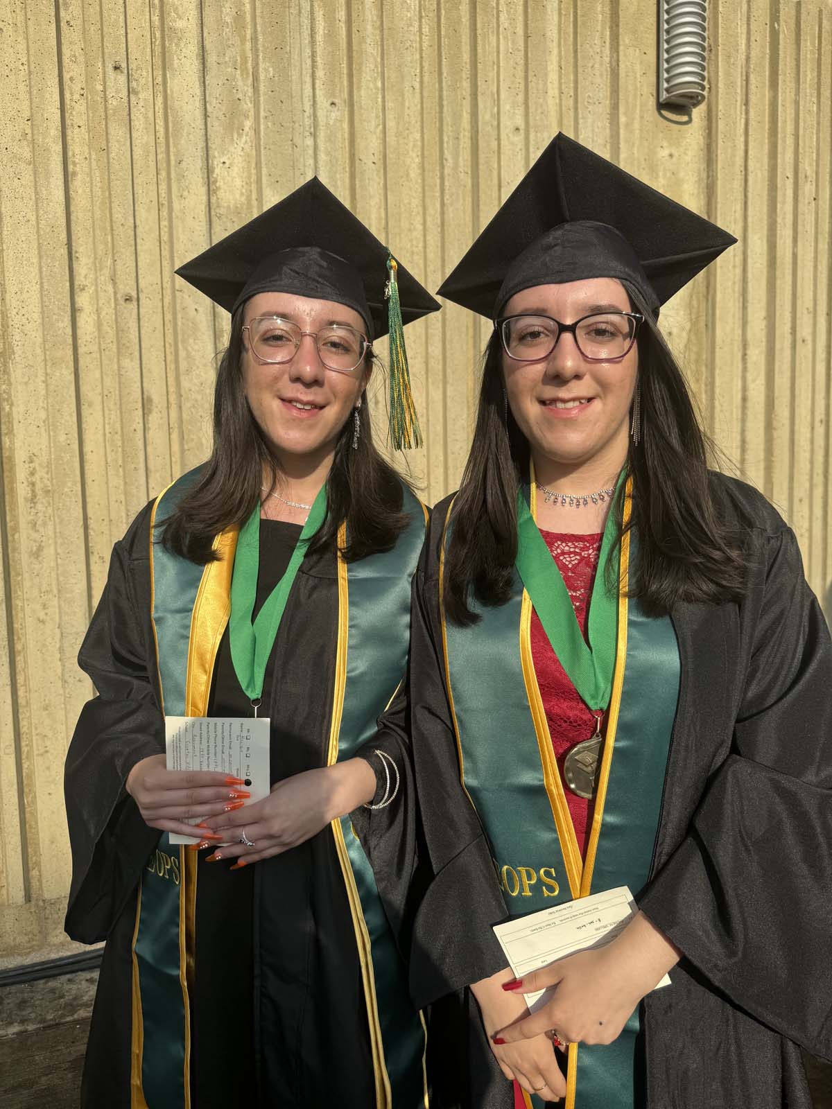 Graduates walk to stage at CHC's Commencement 2024.