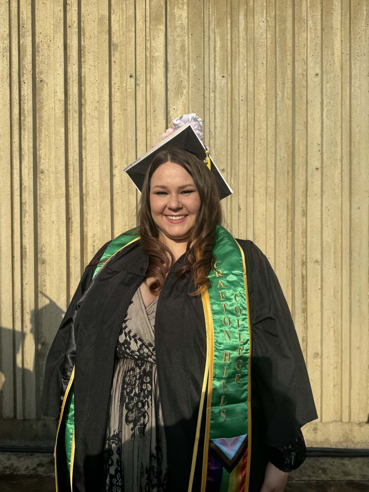 Graduates walk to stage at CHC's Commencement 2024.