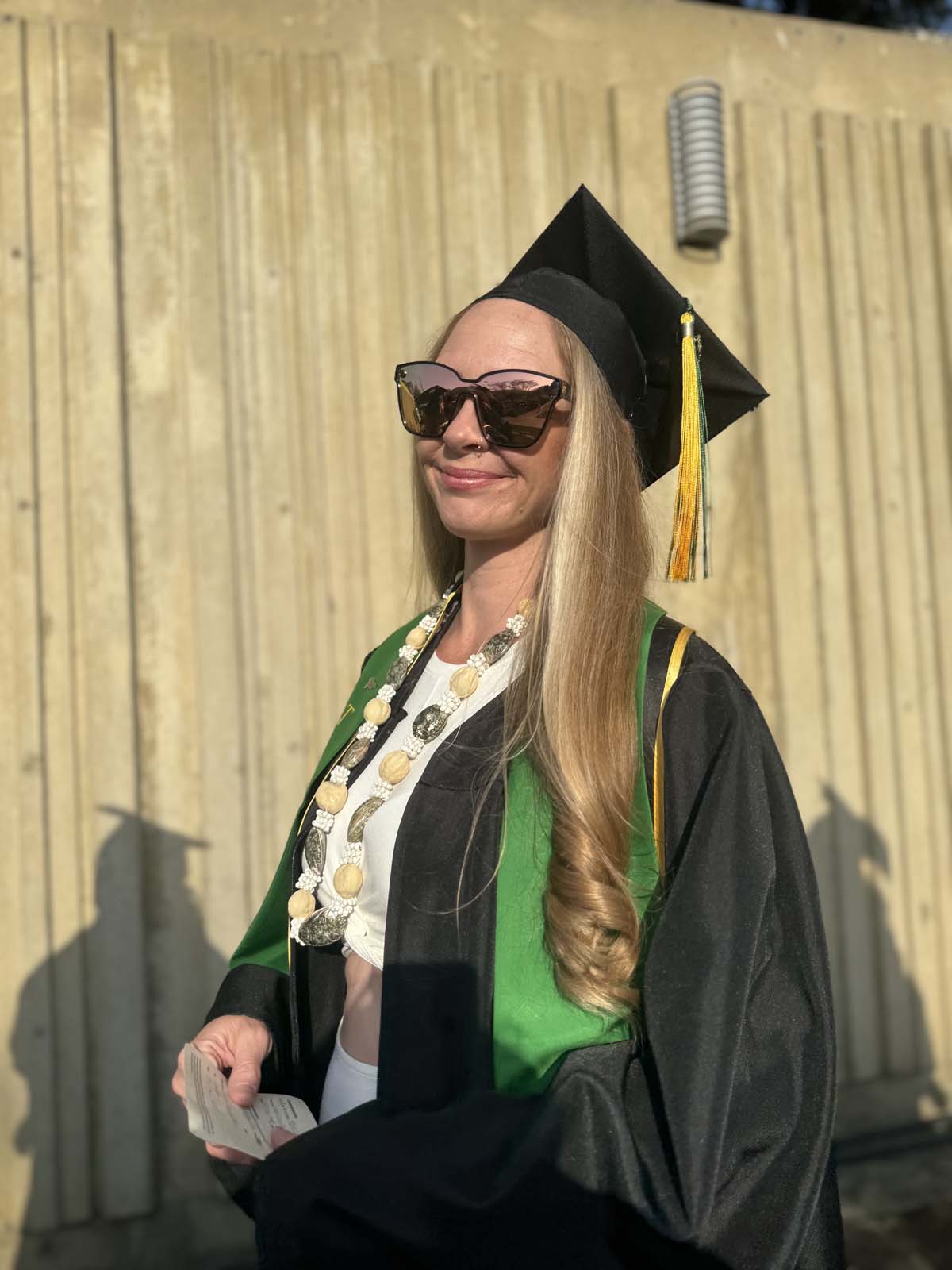 Graduates walk to stage at CHC's Commencement 2024.