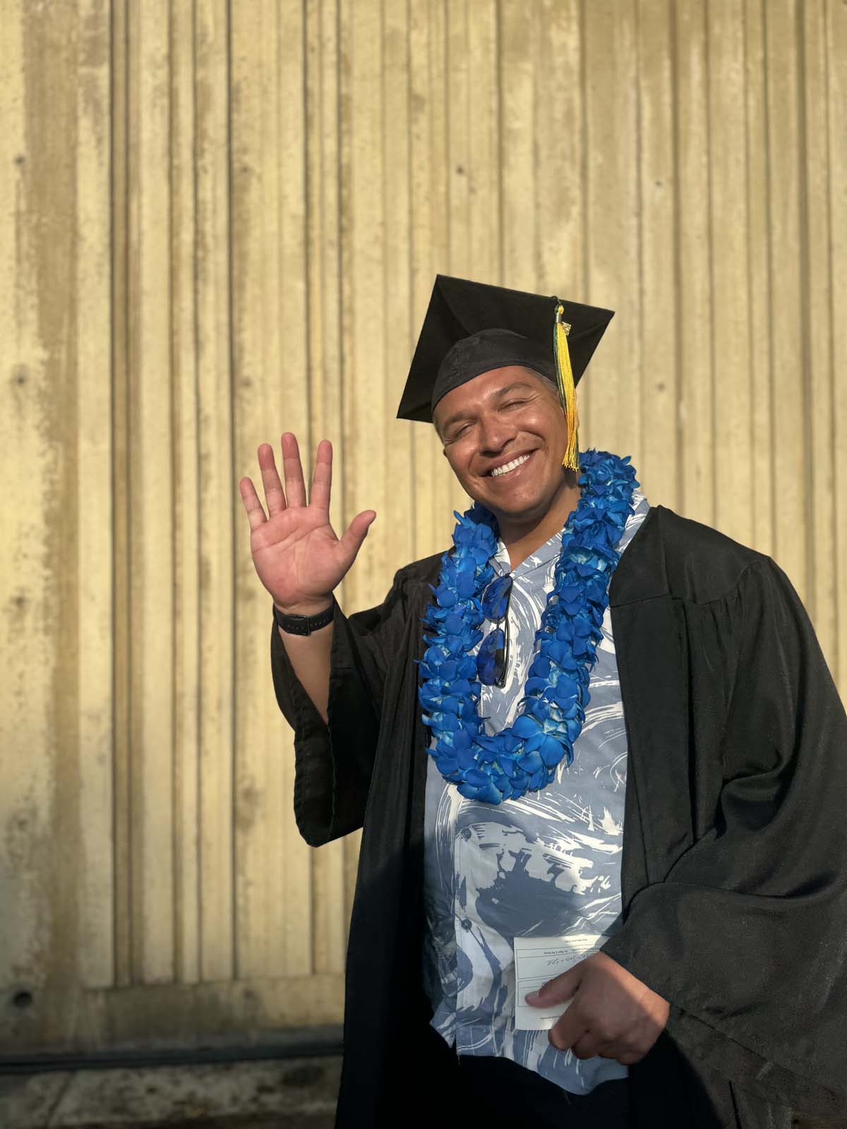 Graduates walk to stage at CHC's Commencement 2024.