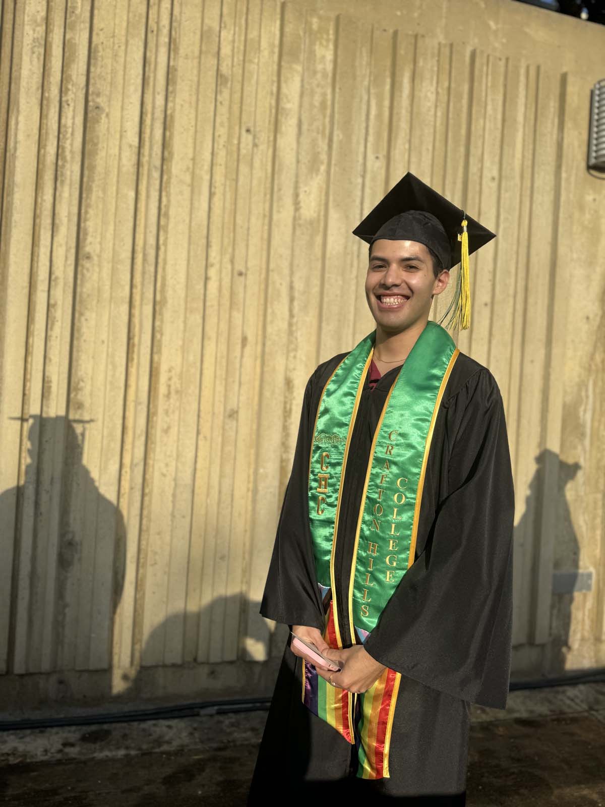 Graduates walk to stage at CHC's Commencement 2024.