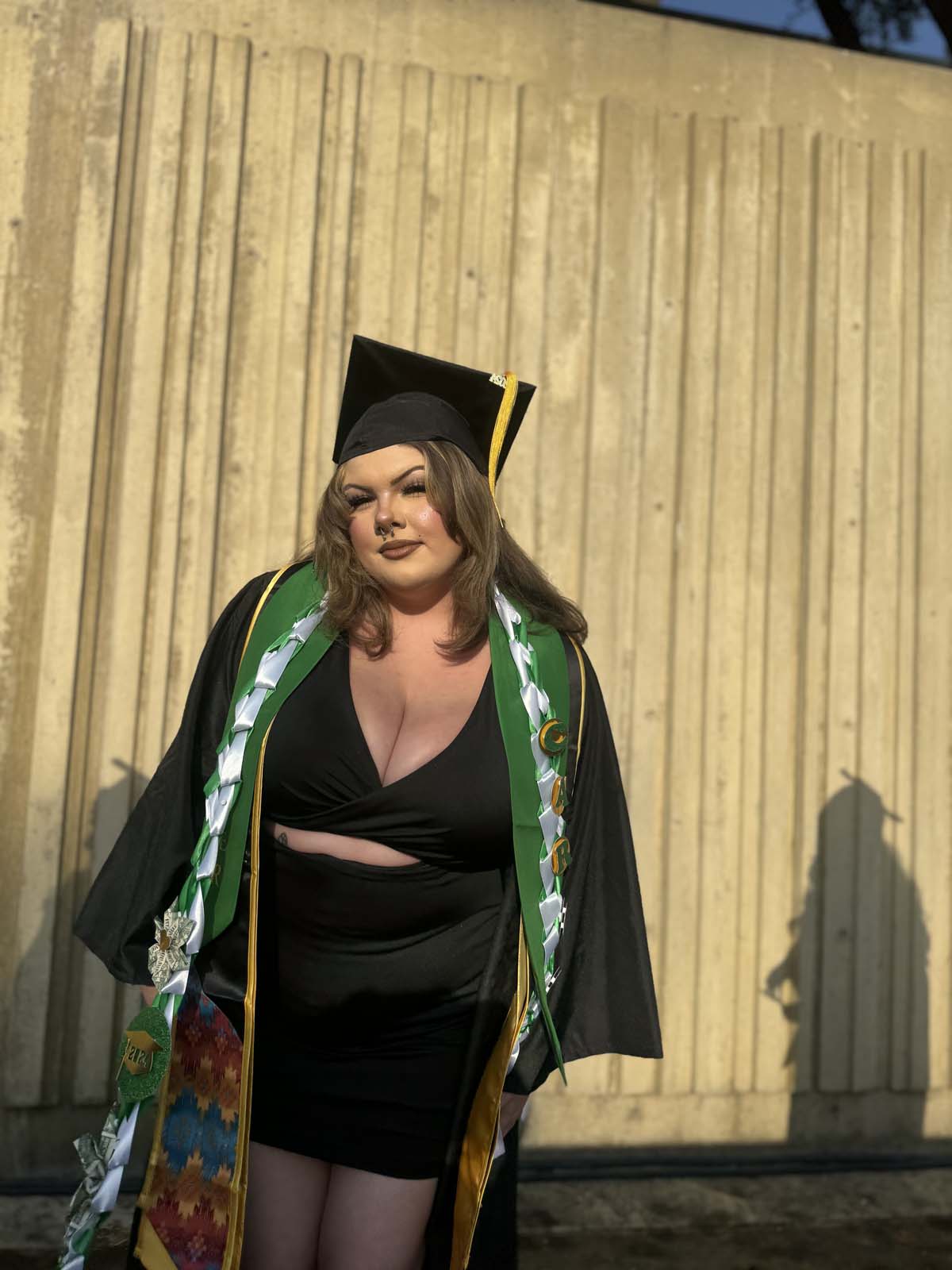 Graduates walk to stage at CHC's Commencement 2024.