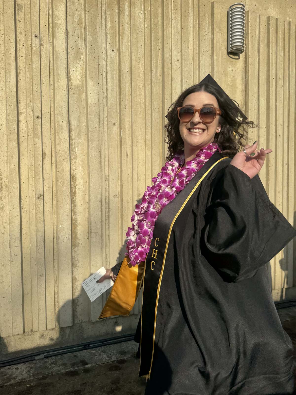 Graduates walk to stage at CHC's Commencement 2024.