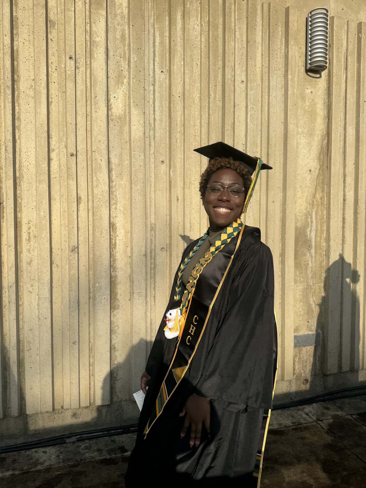 Graduates walk to stage at CHC's Commencement 2024.
