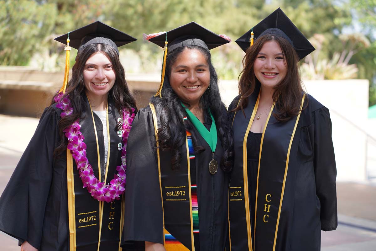 Graduates prepare for CHC Commencement 2024.