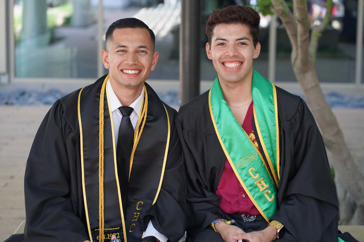 Graduates prepare for CHC Commencement 2024.