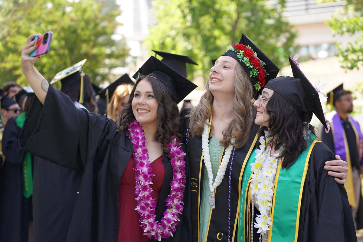 Graduates prepare for CHC Commencement 2024.
