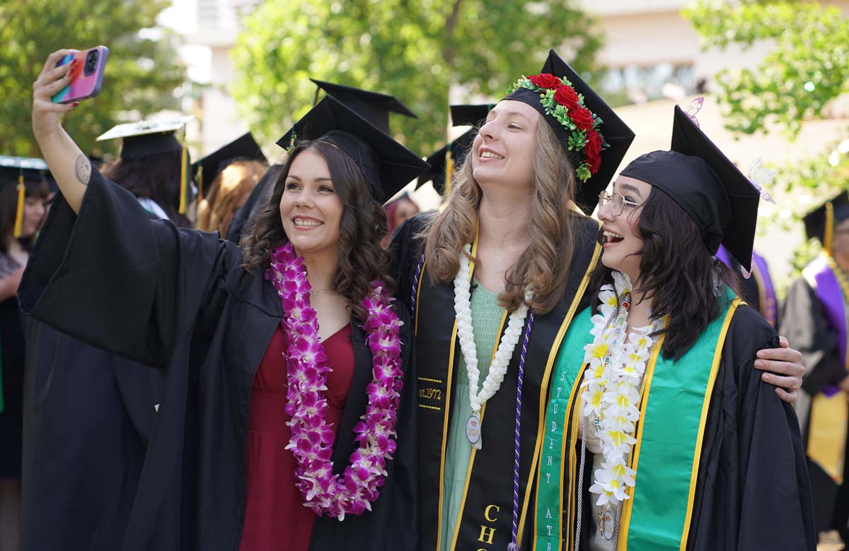 Graduates prepare for CHC Commencement 2024.