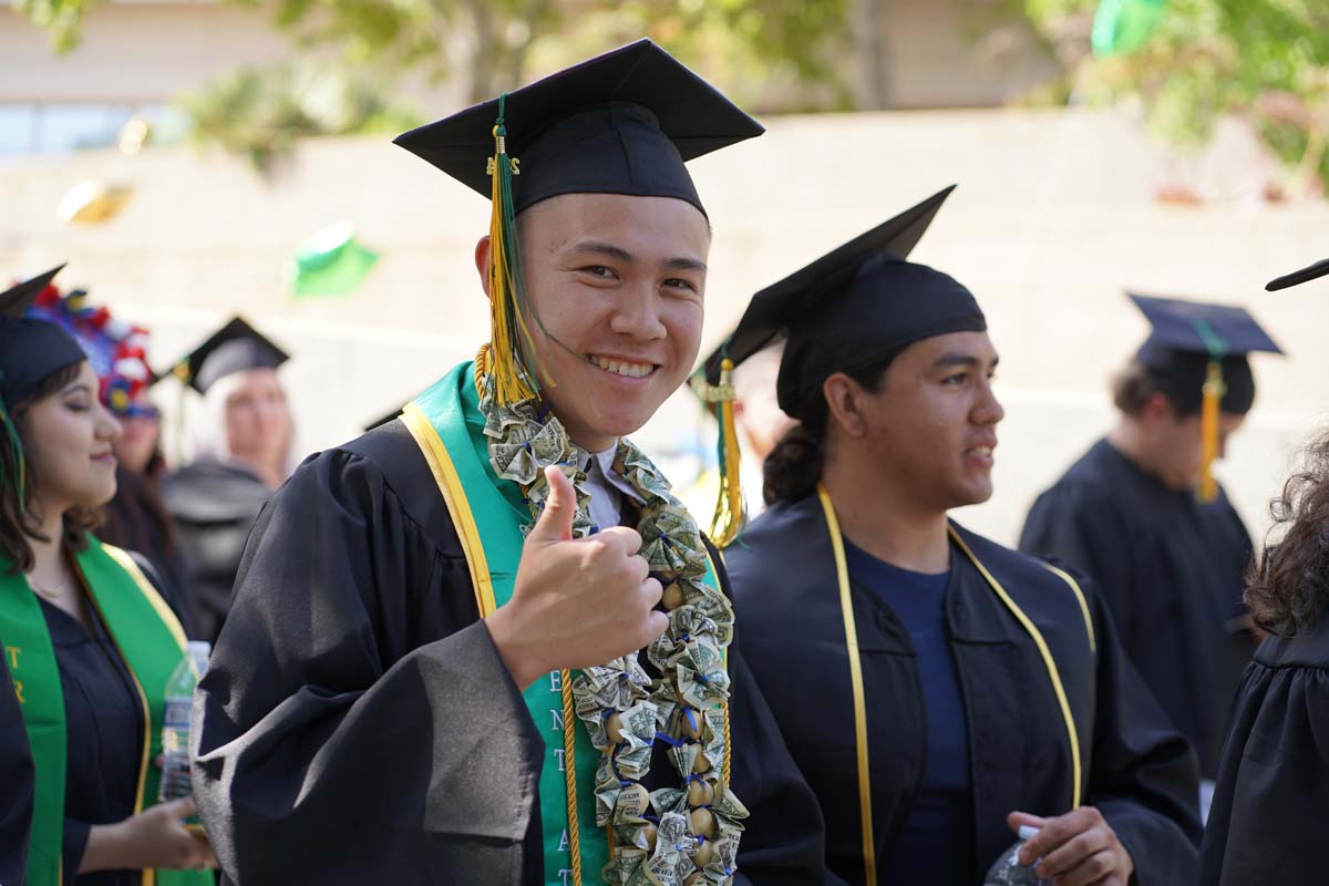 Graduates prepare for CHC Commencement 2024.