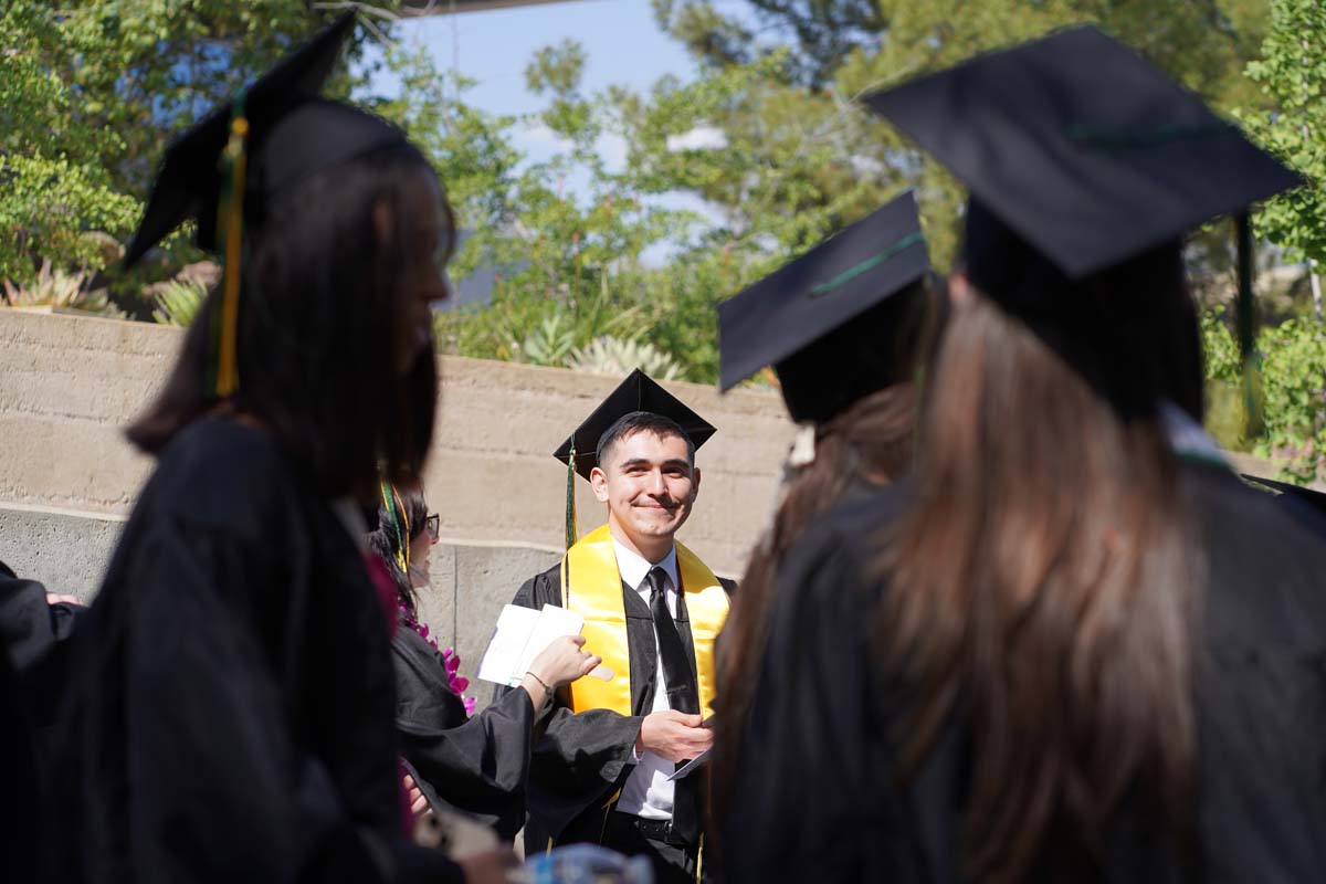 Graduates prepare for CHC Commencement 2024.