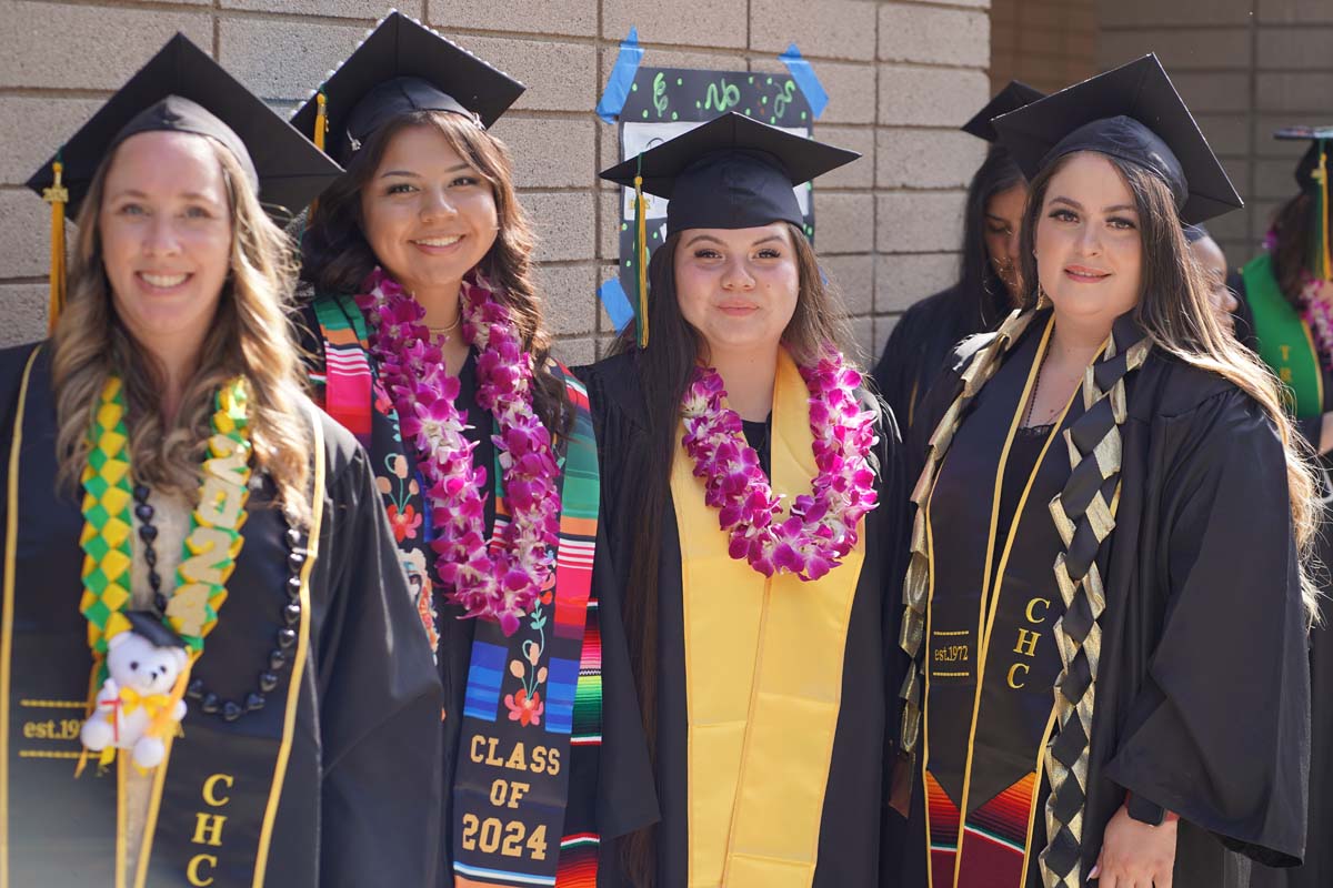 Graduates prepare for CHC Commencement 2024.