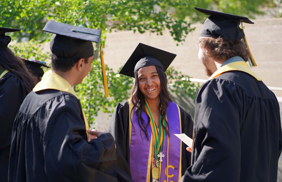 Graduates prepare for CHC Commencement 2024.
