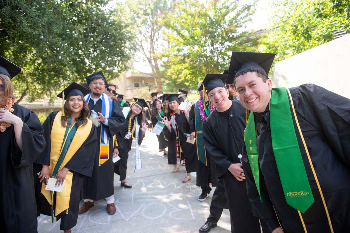 Graduates prepare for CHC Commencement 2024.