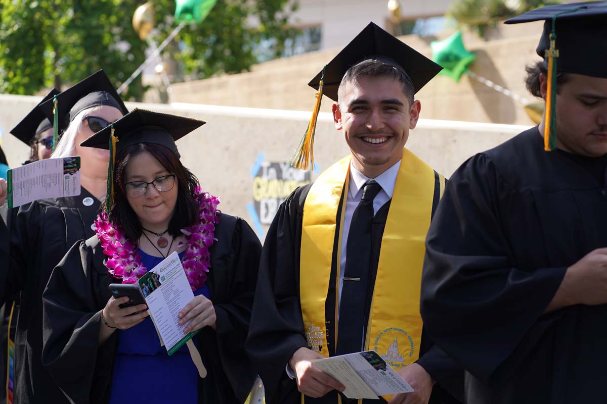 Graduates prepare for CHC Commencement 2024.