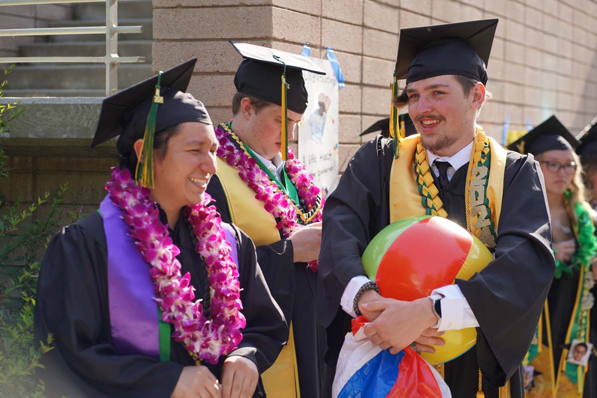 Graduates prepare for CHC Commencement 2024.