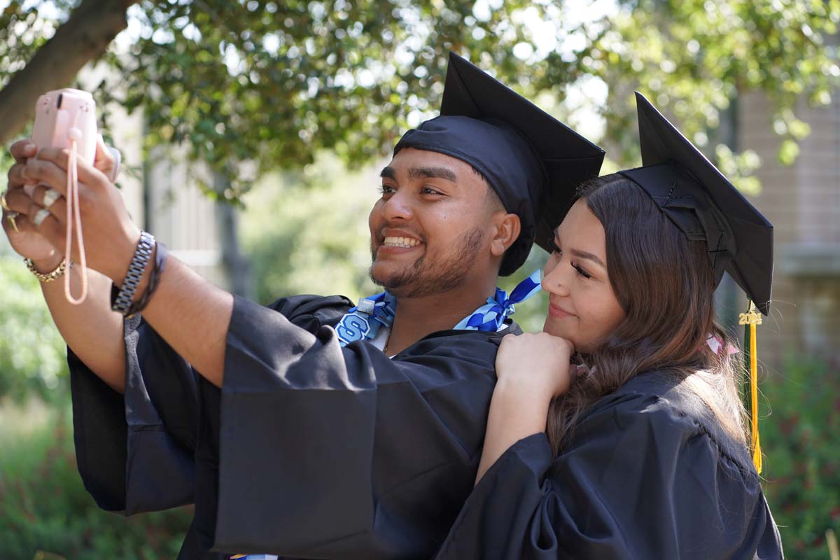 Graduates prepare for CHC Commencement 2024.