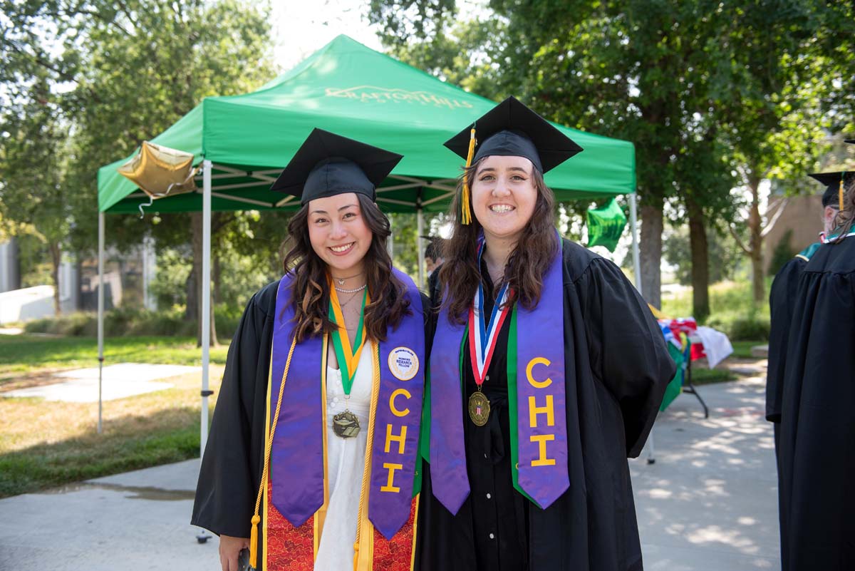 Graduates prepare for CHC Commencement 2024.