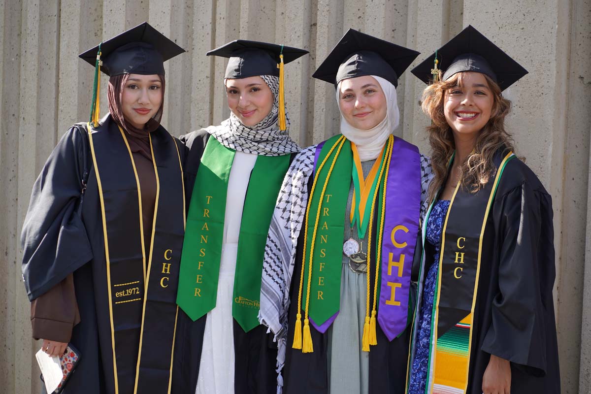 Graduates prepare for CHC Commencement 2024.