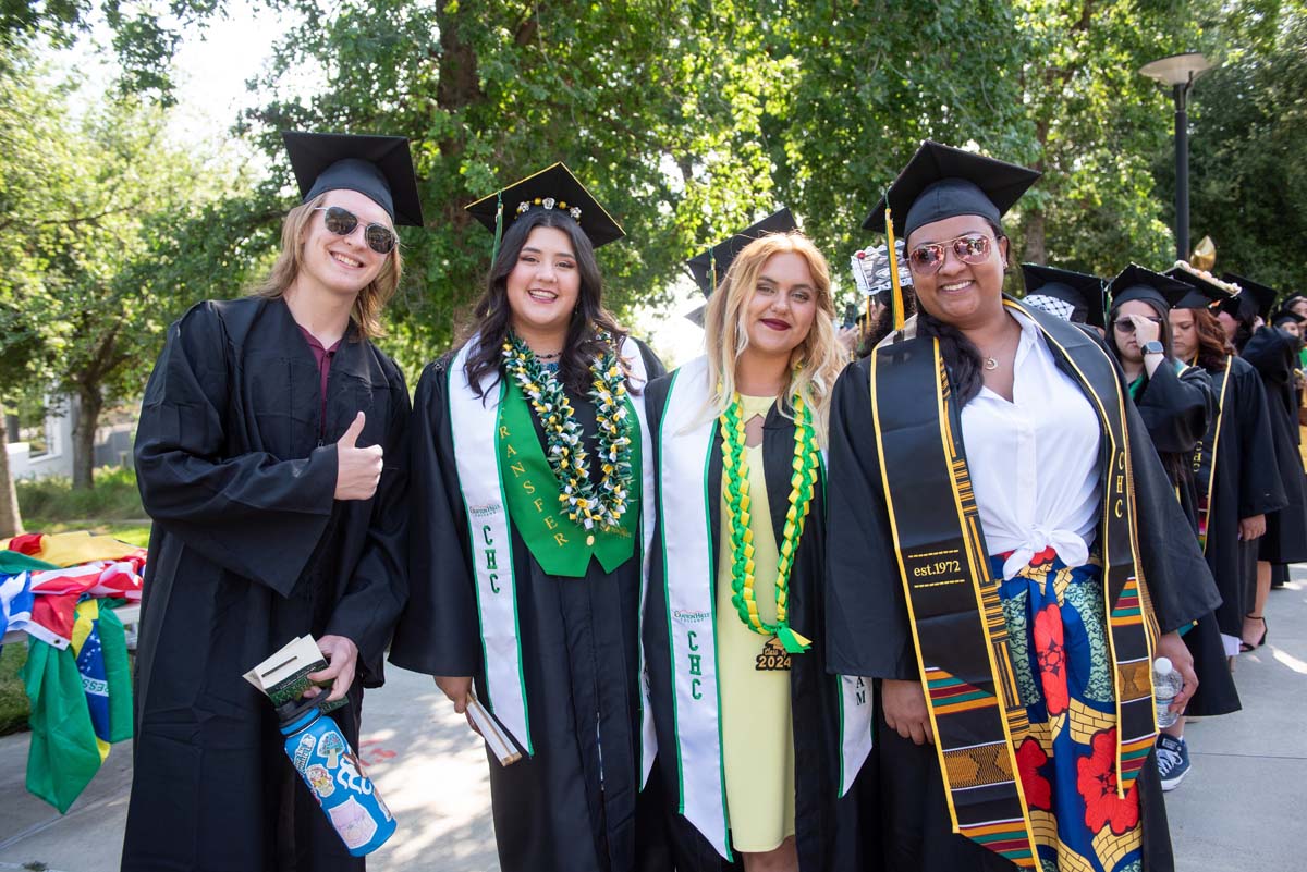 Graduates prepare for CHC Commencement 2024.