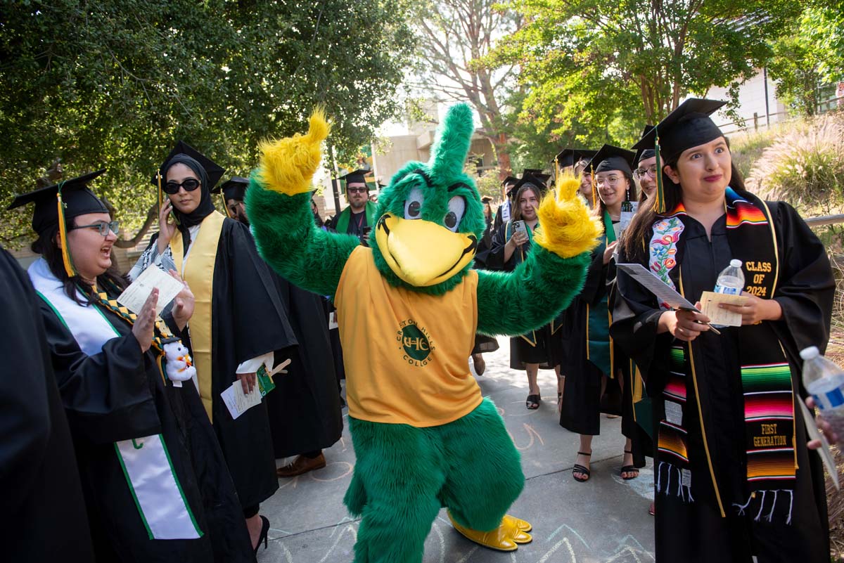 Graduates prepare for CHC Commencement 2024.