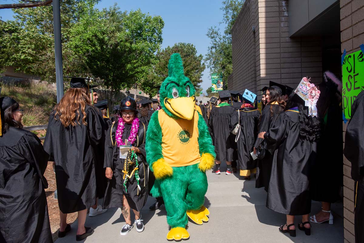 Graduates prepare for CHC Commencement 2024.
