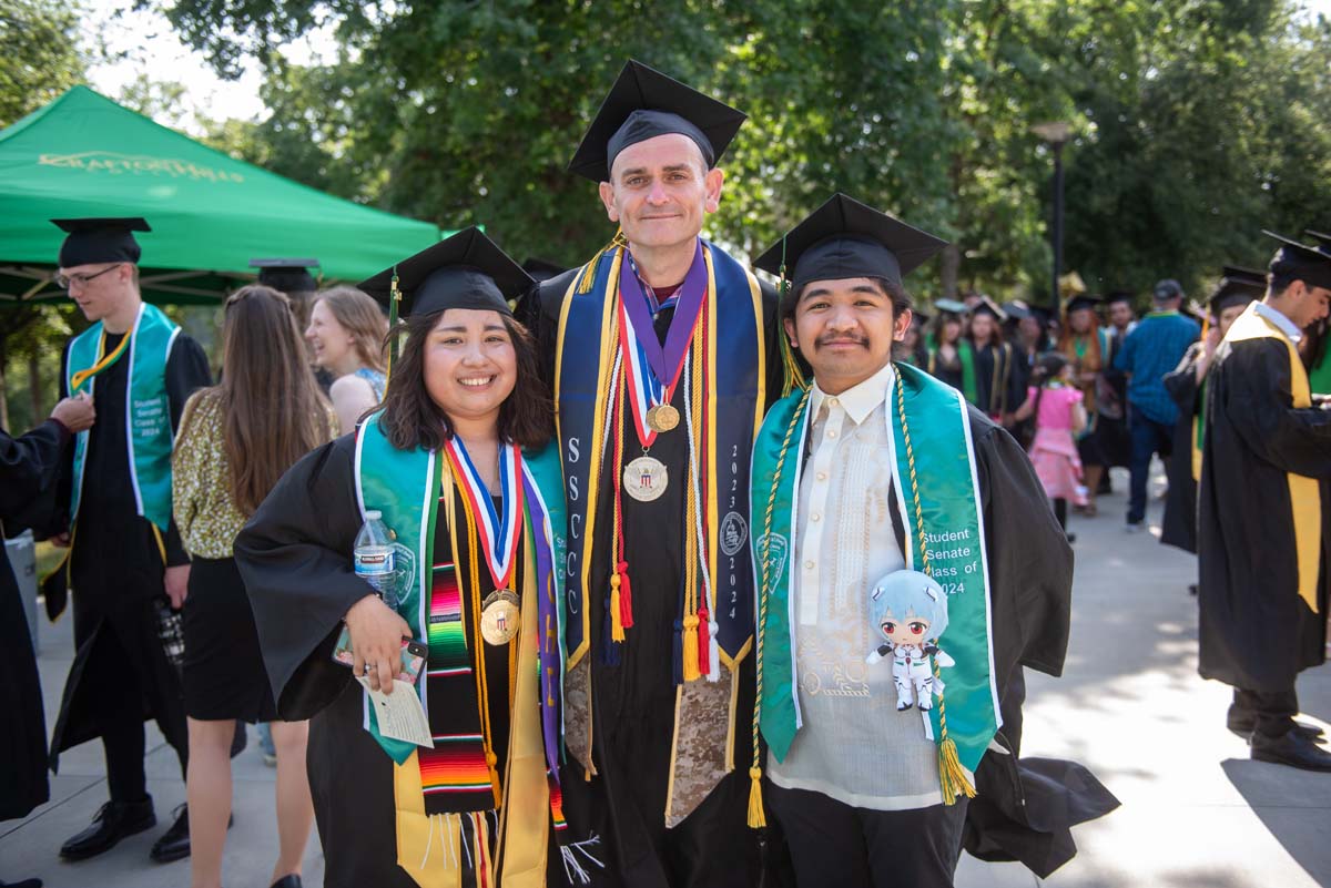 Graduates prepare for CHC Commencement 2024.