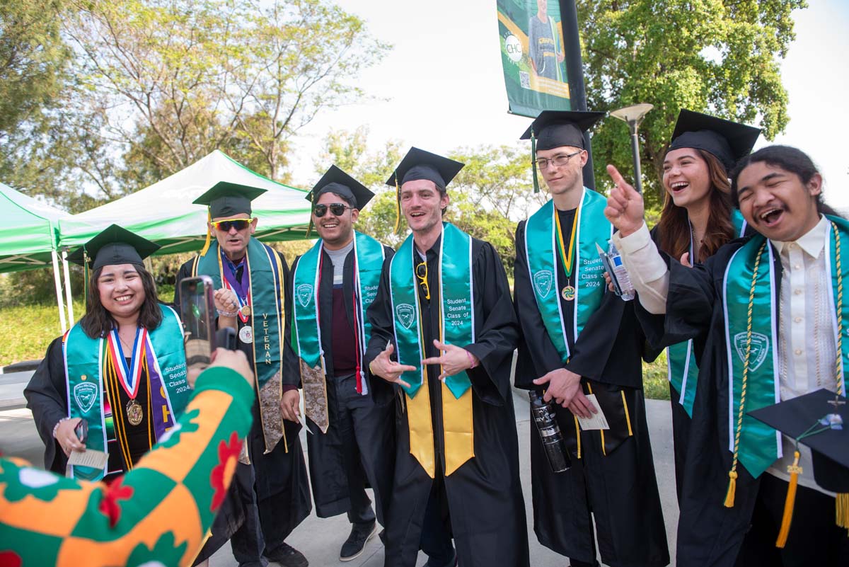 Graduates prepare for CHC Commencement 2024.