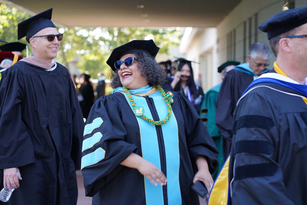 Graduate and faculty processional at CHC's Commencement 2024.