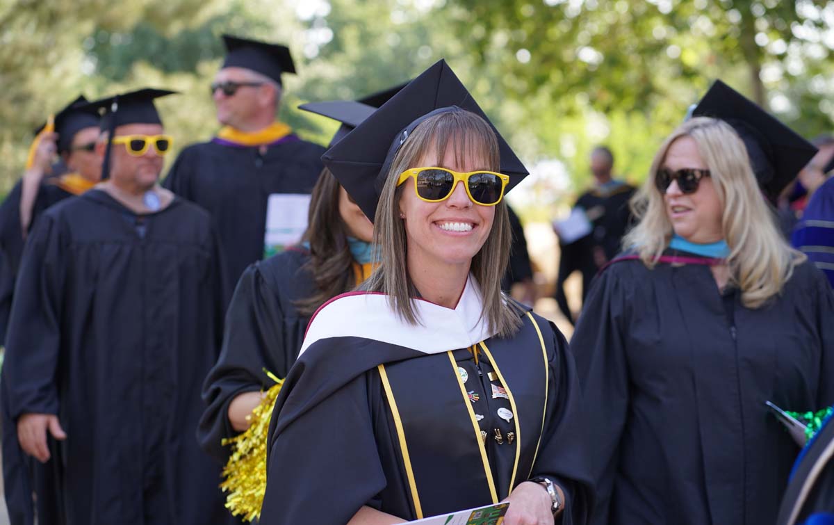 Graduate and faculty processional at CHC's Commencement 2024.