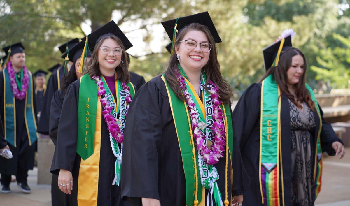 Graduate and faculty processional at CHC's Commencement 2024.