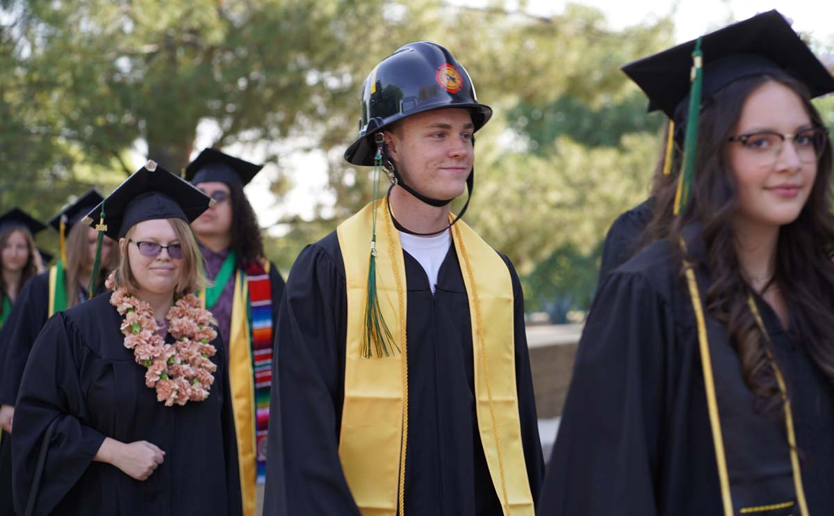 Graduate and faculty processional at CHC's Commencement 2024.