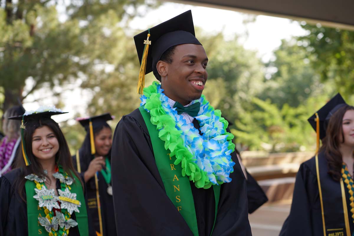 Graduate and faculty processional at CHC's Commencement 2024.