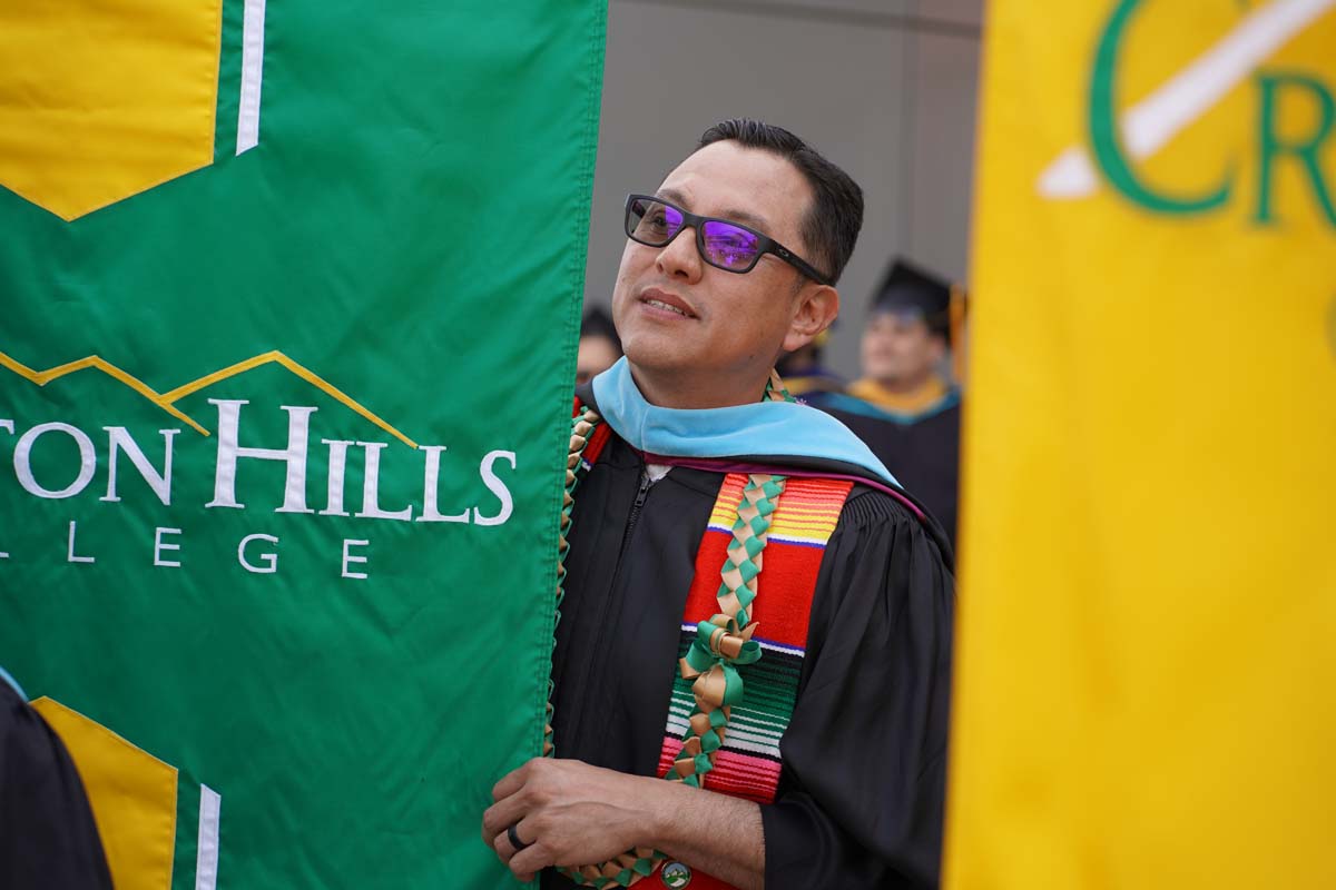 Graduate and faculty processional at CHC's Commencement 2024.