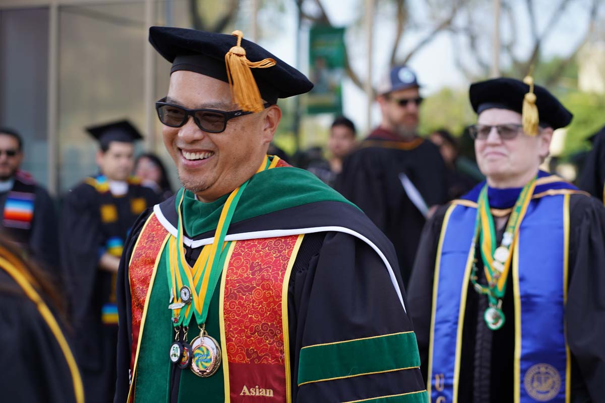 Graduate and faculty processional at CHC's Commencement 2024.