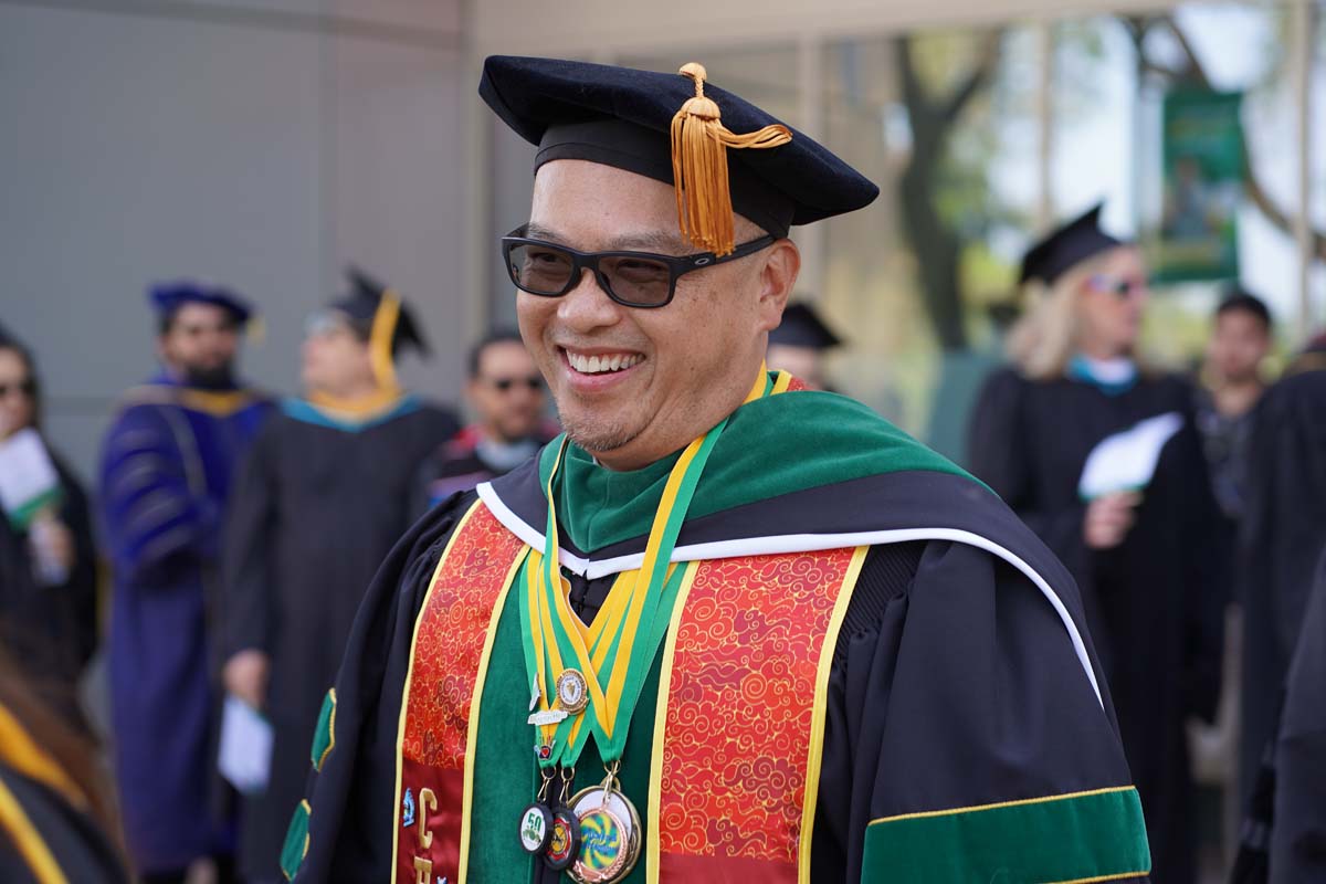 Graduate and faculty processional at CHC's Commencement 2024.