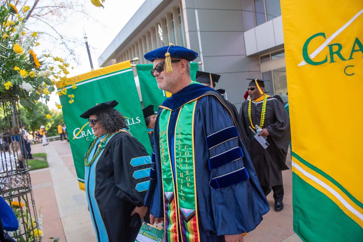Graduate and faculty processional at CHC's Commencement 2024.