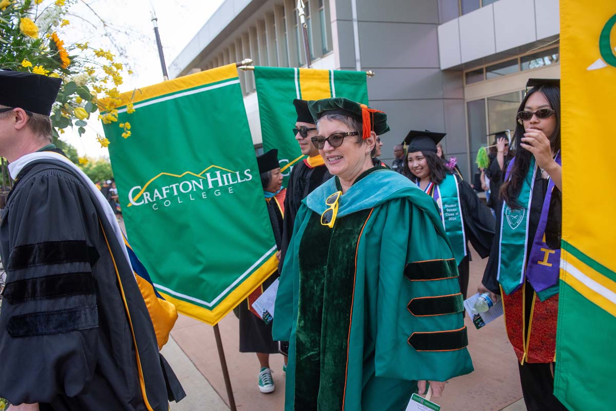 Graduate and faculty processional at CHC's Commencement 2024.
