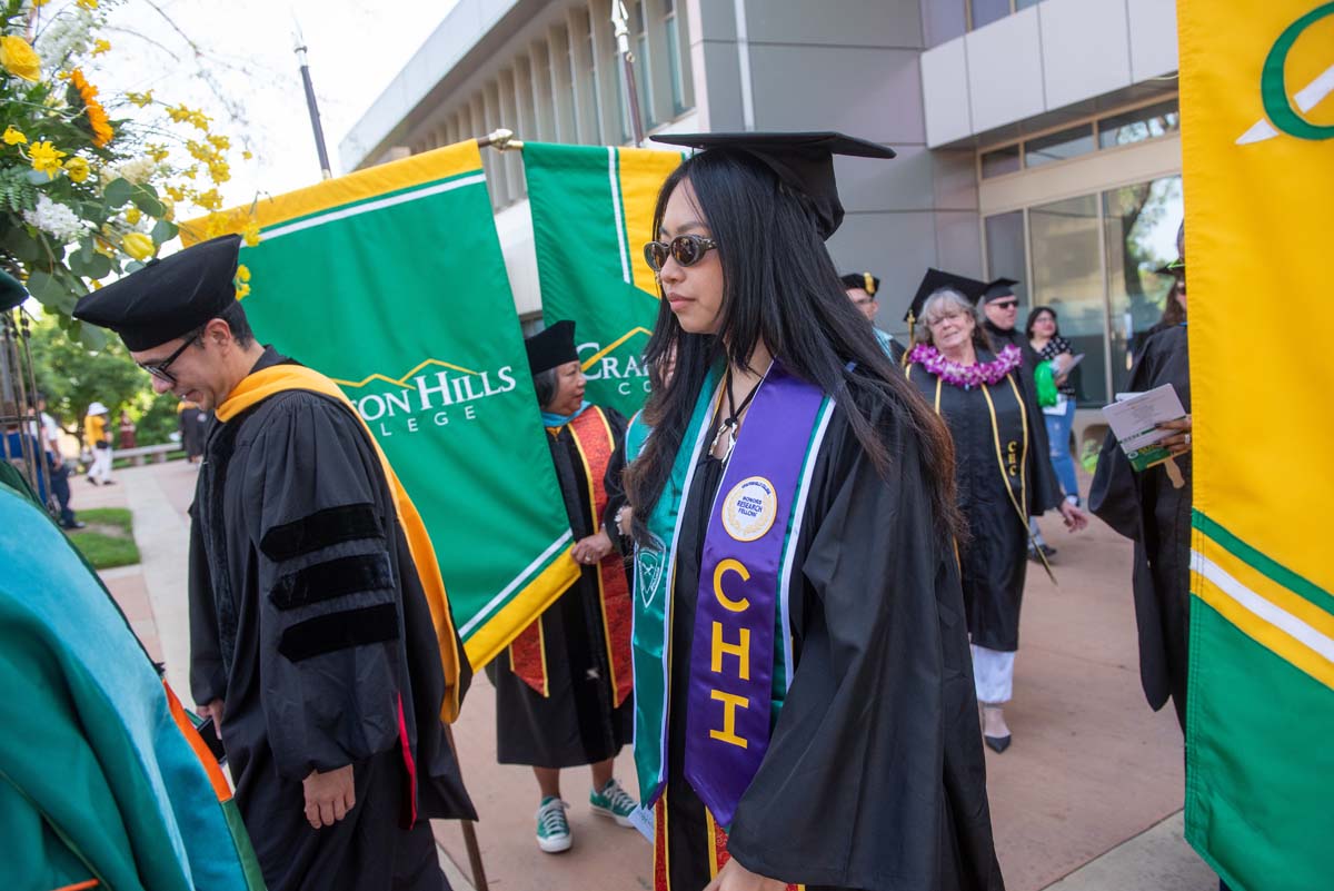 Graduate and faculty processional at CHC's Commencement 2024.