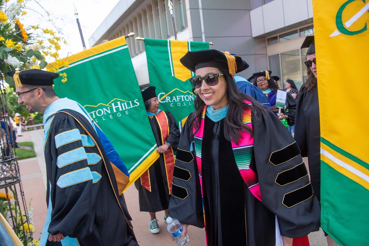 Graduate and faculty processional at CHC's Commencement 2024.