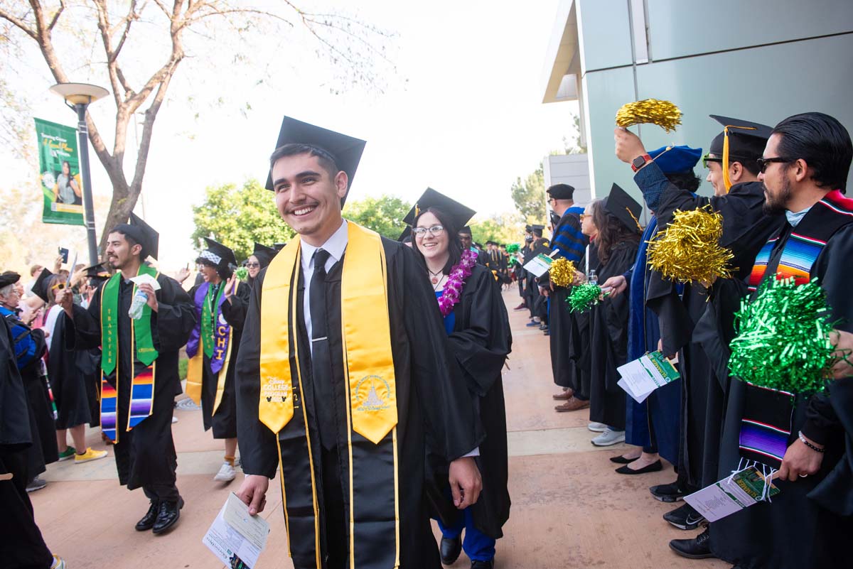 Graduate and faculty processional at CHC's Commencement 2024.