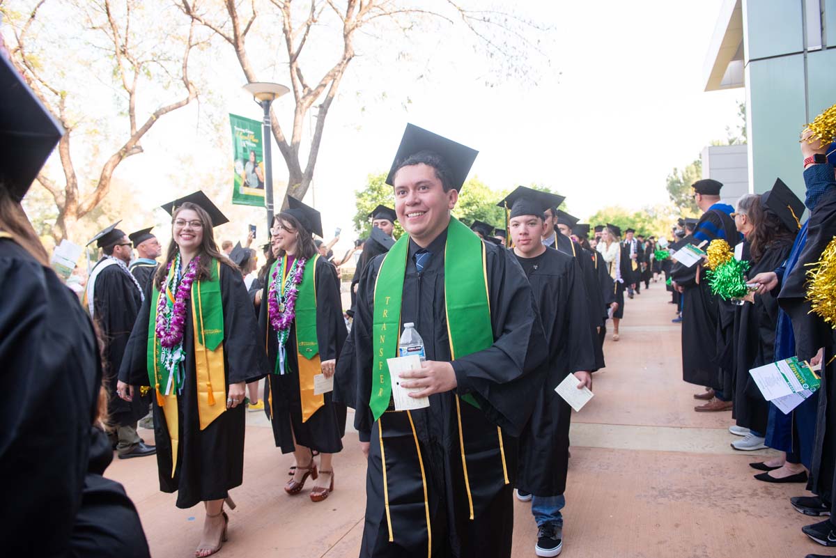 Graduate and faculty processional at CHC's Commencement 2024.
