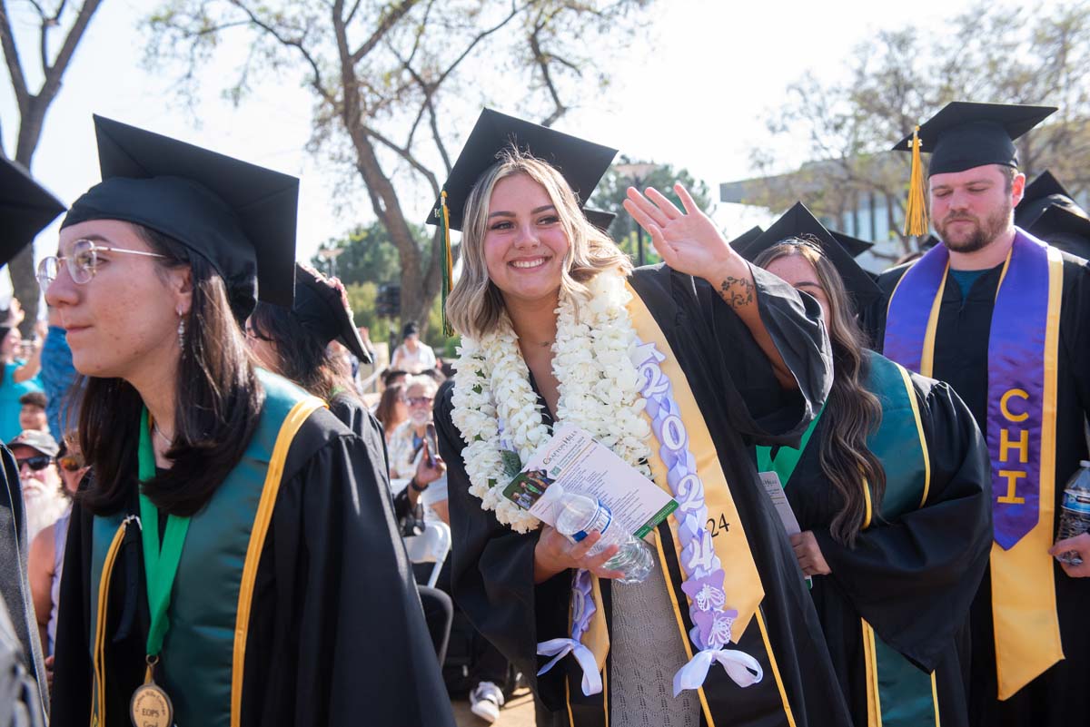 Graduate and faculty processional at CHC's Commencement 2024.