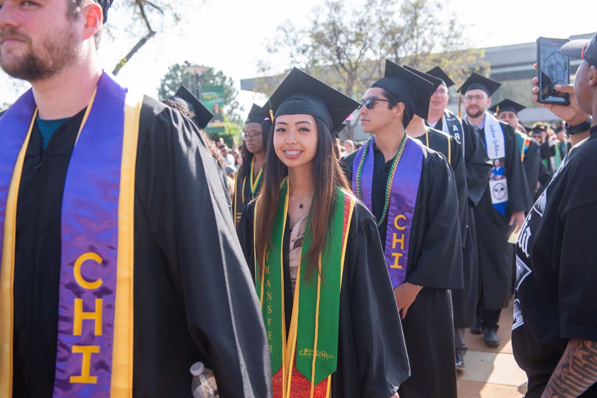 Graduate and faculty processional at CHC's Commencement 2024.